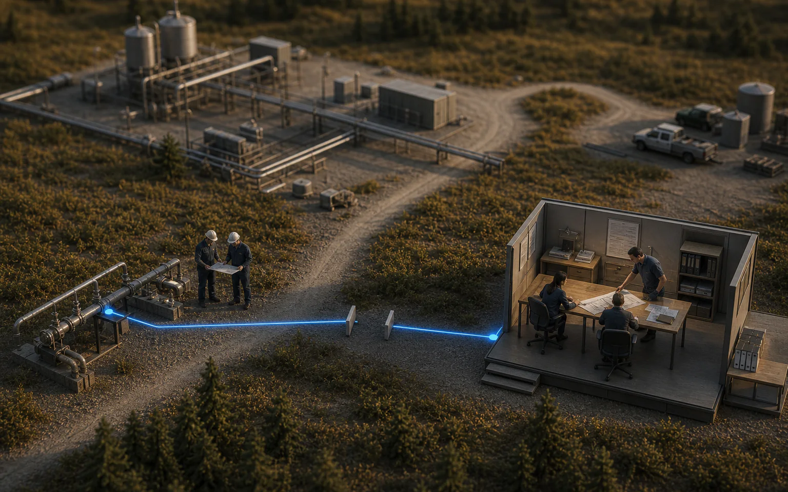 An energy team traces a broken field-to-office evidence handoff to one practical first intervention.