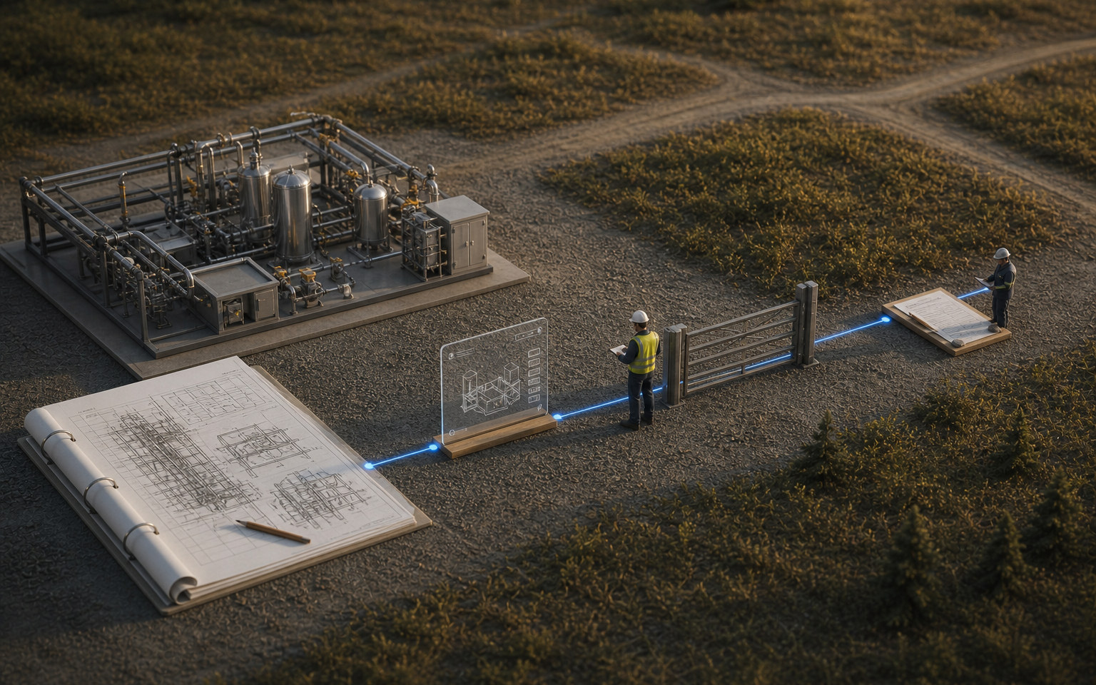 A technically complete fabrication package stopped at an accountable human approval before issue.