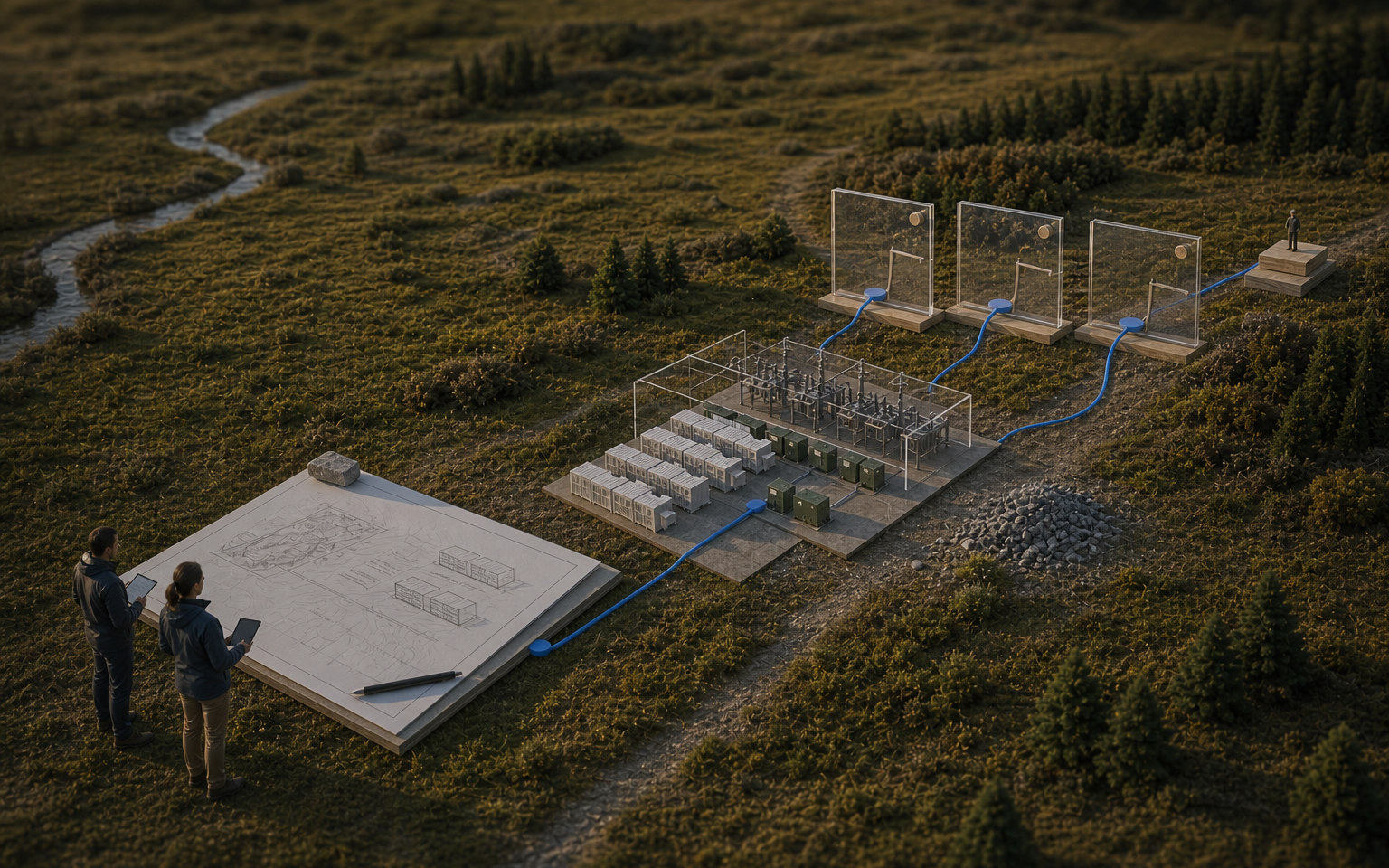 An early asset model and site folio defining accountable lifecycle gates before project work begins.