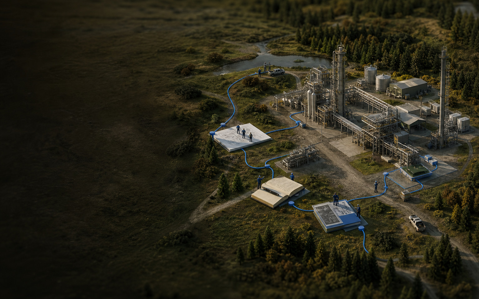 Lifecycle work moments connected around one energy asset as a continuous evidence history.